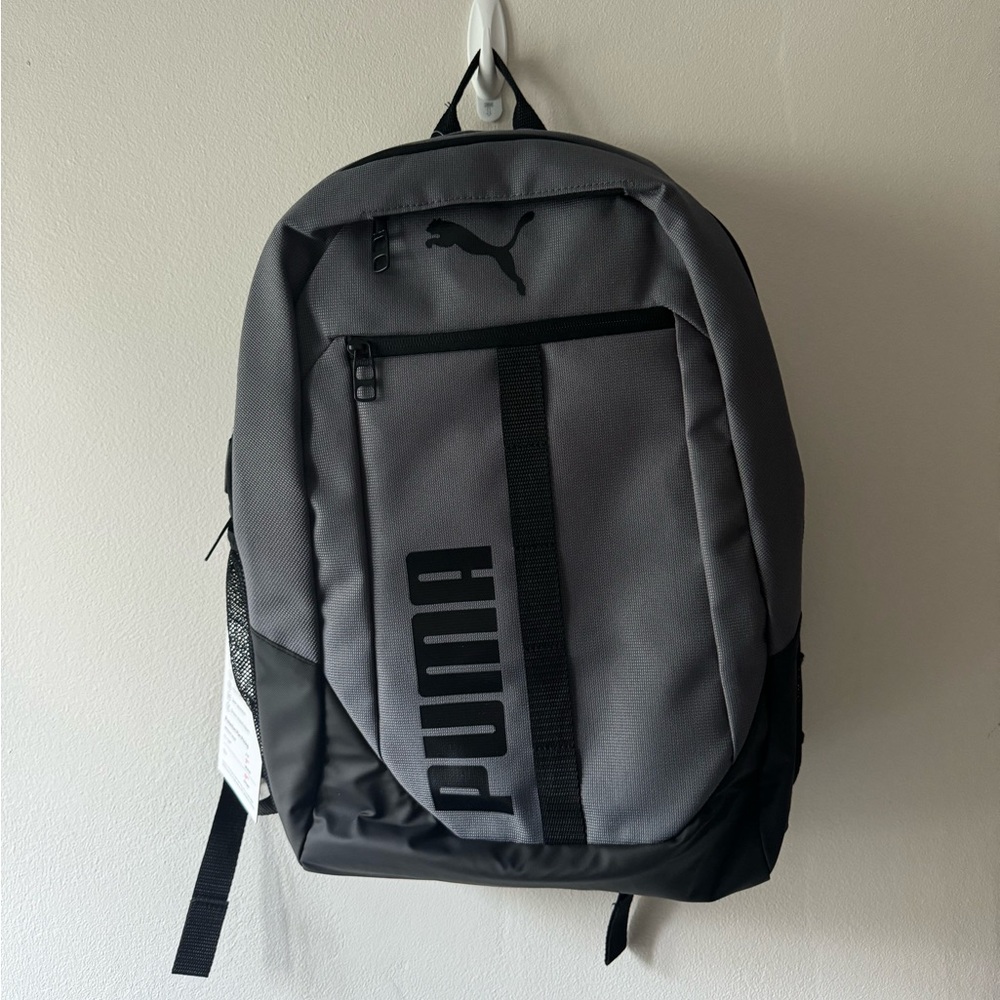 Puma Regenerate Laptop Backpack, Medium, Gray/Black